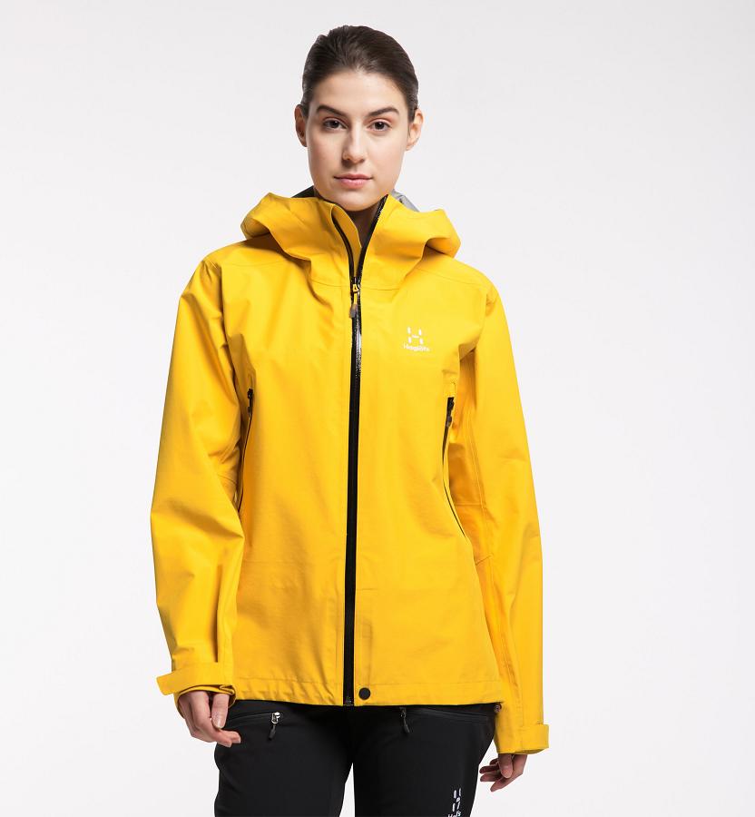 Haglöfs Womens Roc GTX Ski Jacket Yellow New Zealand 96175MECX